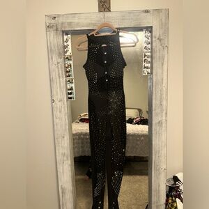 Black Studded Jumpsuit